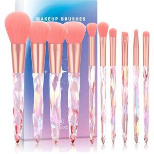 🆕 Makeup Crystal Brushes Set Highlighter Foundation Liquid Professional Design